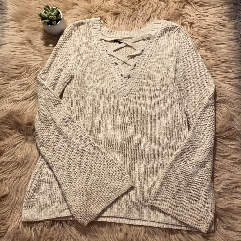 American Eagle Lace Up Bell Sleeves